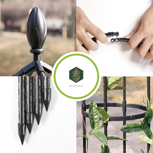 Garden Obelisk Trellis (Black / Φ31.7cm-H175cm)