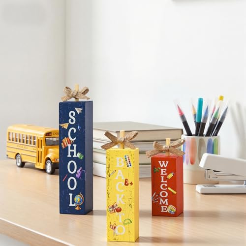 Smile Wooden Tabletop Decor (Letter School)
