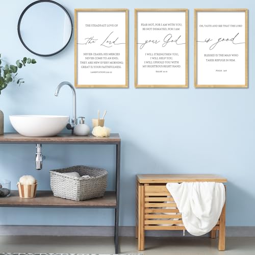 Bible Verses Wall Decor The Lord Your God Is Good 24"X16" Wood (24"L x 16"W / The Lord Your God Is Good (Wood))