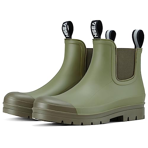 Women's Short Rain Boots Waterproof Ankle Chelsea Boots