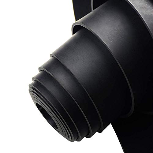 Solid Rubber Strips Neoprene Rubber Weather Stripping for Garage Door Seals Under Bottom (3" X 25' / .125" thick(No Adhesive）)