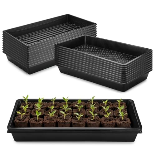 10 Pack 1020 Trays and 10 Pack 1020 Mesh Bootom Trays (21L x 11 W x 2.5 H)