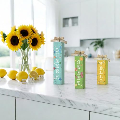 Smile 3 Pcs Wooden Summer Indoor Decorations (Summer)