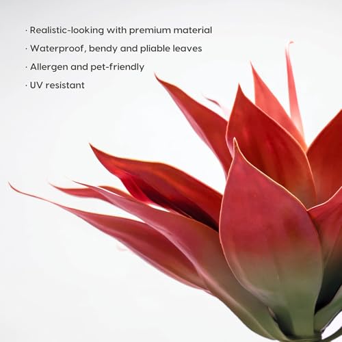 Fall Fake Agave Artificial Plant (Red / 28 Inches)