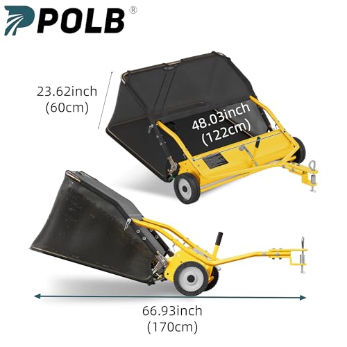 48" Lawn Sweeper Tow Behind (48 inch / Yellow)