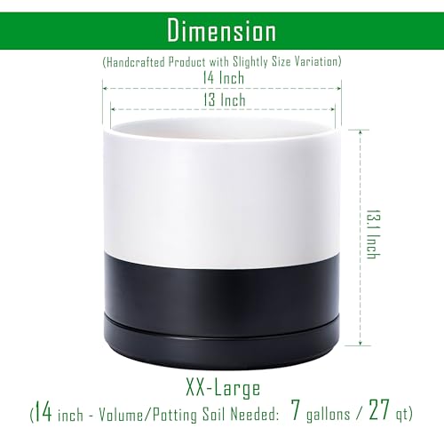 14 Inch Ceramic Planter Pot