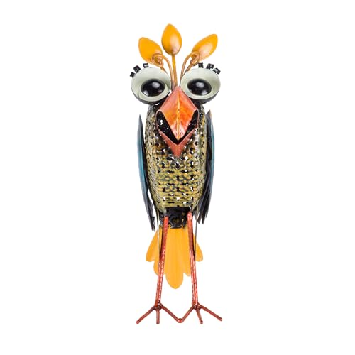 12" Tall Outdoor Metal Wide (12" Multicolor Bird)