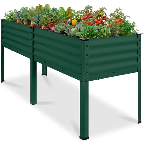 72x24x30in Non Toxic Galvanized Raised Garden Bed (72x24x30in / Dark Green)
