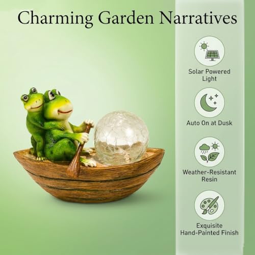 Garden Statue of Frog (Green)