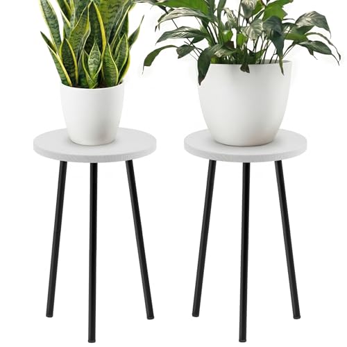 Plant Stand Indoor 2 Pack (White / 20"&20")