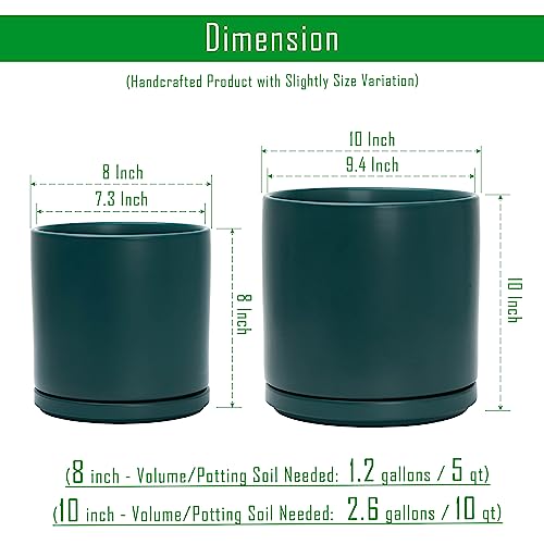 2 Pack Ceramic Pots with Saucers (2 Count)