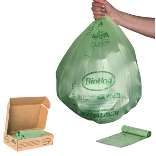 13 Gallon Tall Compostable Thick Trash Bags by BioBag (13 Gallon Tall (THICK))