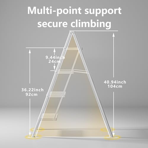 White Step Ladder White 4 Step Folding (4 step ladder / White)