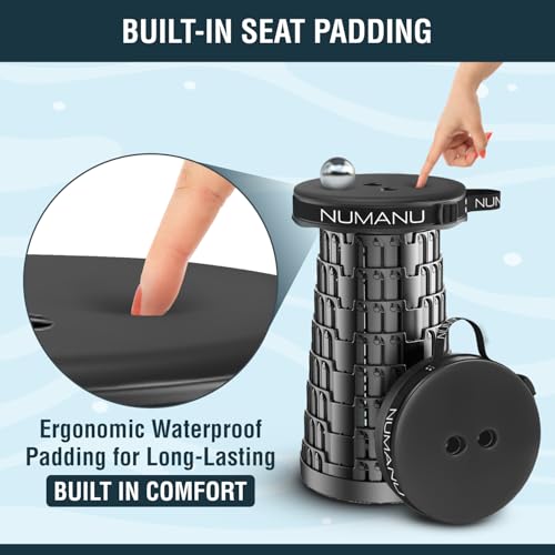 Padded Collapsible Stool for Adults 2 (2x Padded Seats + Accessories)