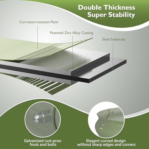 Raised Garden Bed Kit (Avocado Green / 8×2×1 ft)