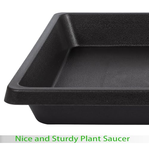 Square Plant Saucer 8 Inch 4 Pack (8"(4Pack) / Brown)