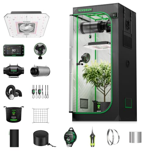 Smart PRO Grow Tent Kit 2.3x2.3ft 180W Aerolight E42A+ Grow System (Plus 28"x28"x63")