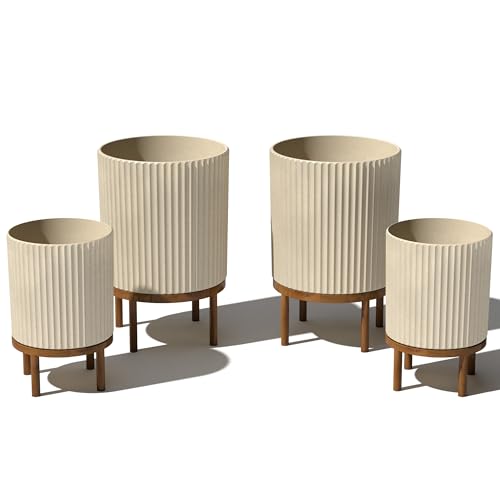 Demi Series Raised Duo Planters (Sand/Brown / Bundle - 2 Pack)