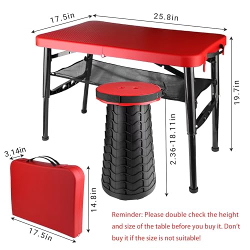 Small Folding Table (Red)