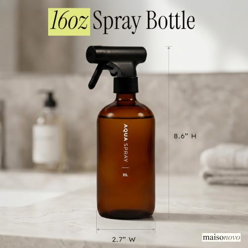 Amber Glass Spray Bottle for Cleaning (Amber)