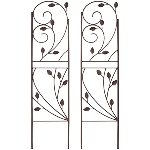 Sunnydaze 32 Inch Rustic Plant Design Outdoor Garden Trellis (Rustic)