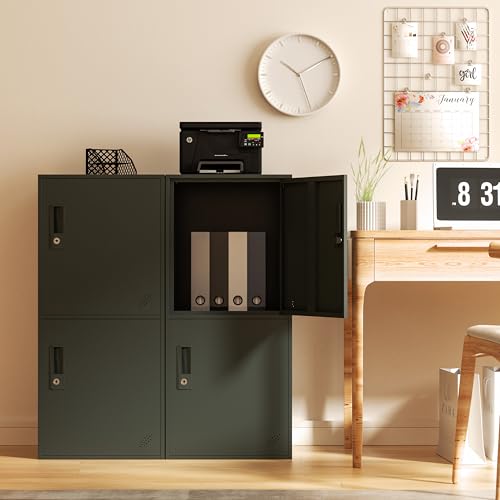 3 Door Vertical Stackable Storage Cabinet with Lock