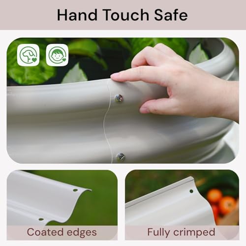 2 Pcs 6x2x1.5ft Galvanized Raised Garden Bed (Gray / 6x2x1.5ft)