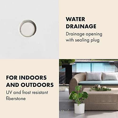 Large Planter for Indoor or Outdoor (Matte White / Set of 2: 12/14.6 Inch)