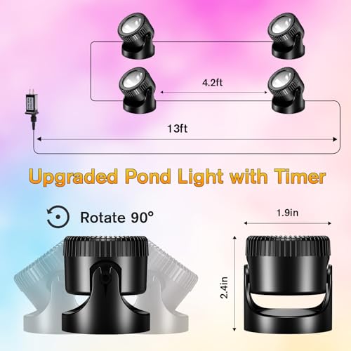 Pond Lights 4 (4 Warm White Lights-Corded Electric)