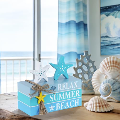 Beach Summer Table Decor (Ocea - Blue White)
