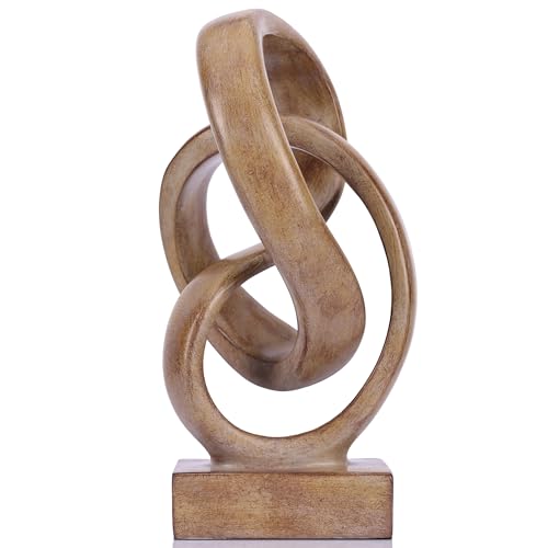 Modern Abstract Knot Sculpture (Wood Color)