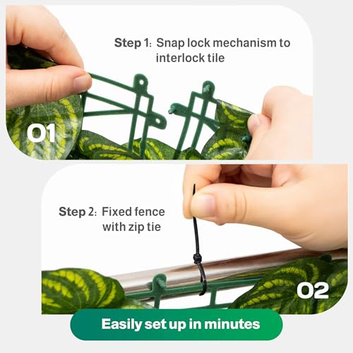 Printed Watermelon Leaf Privacy Fence Screen (39.4x236 in（Type 1）)