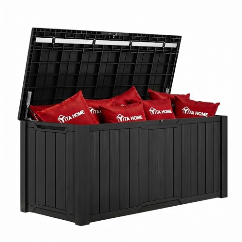 240 Gallon Extra Large Outdoor Storage Deck Box (Deck Box / 240 Gallon / Black)