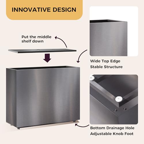Corten Steel Style Planter Box (36Wx11Dx30H / Rust)