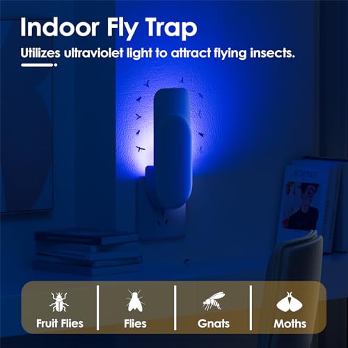 Flying Insect Trap (White / 4 Device 24 Glue Cards)