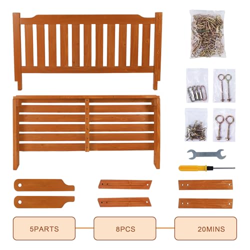Wooden Porch Swing 2 (Brown)