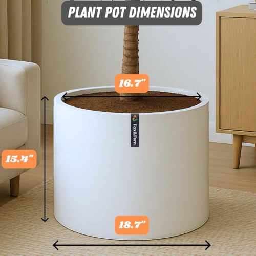Large Planter for Indoor or Outdoor (Matte White / 18.7 Inch)
