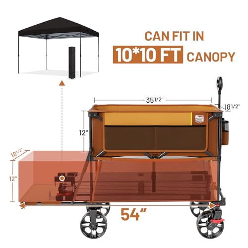 400L Folding Double Decker Wagon with Brakes