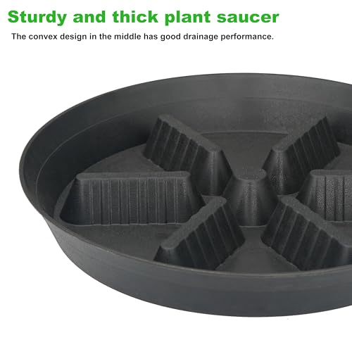 4 Pack Plant Saucer 17 inch 2 Pack (17"-4 Pack / Black)