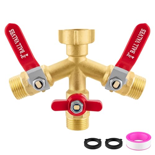High Flow 3 Way Hose Splitter (3WAY Hose Splitter-Brass)