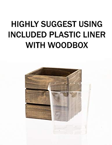 Wooden Planter Box (5x5 Set of 4 / Burned Wood)