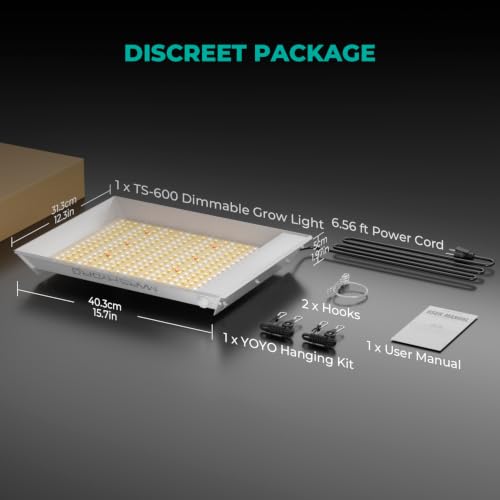 100W TS600 2x2ft Dimmable LED Grow Lights for Indoor Plants