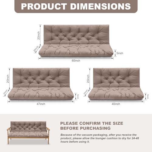 Porch Swing Cushions (Khaki / 40x 40 inches)
