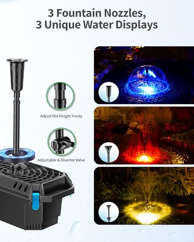 Pond Filter with U (660GPH with U-V & LED Lights)