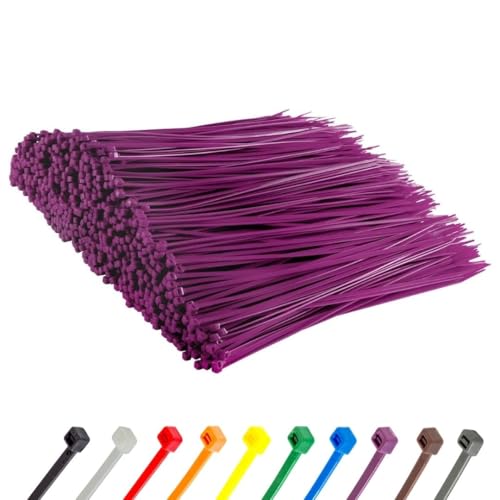 8 Inch Purple Zip Ties (Purple / 8" (50lb))