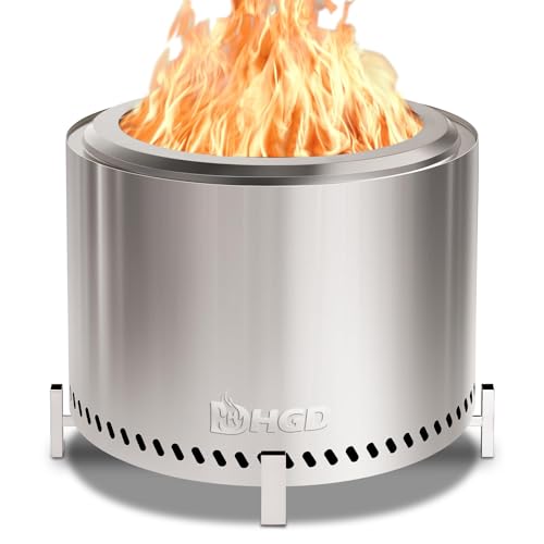 20" Smokeless Firepit with Stand (20" Firepit with Stand / Silver)