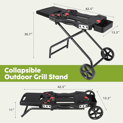 Foldable Grill Stand for Weber Q1200 Blackstone 17"&22" Griddle (26 IN.)