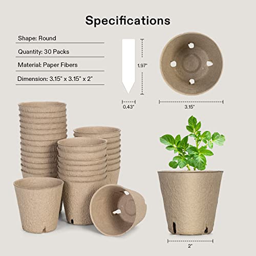 3.15“ Peat Pots (30 Count)