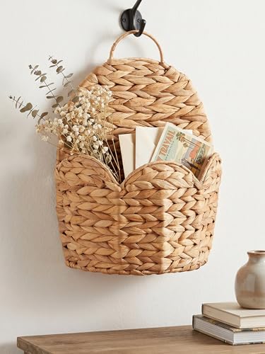 2 PC Door Basket Scalloped Hanging Storage Basket (Braided L*2)