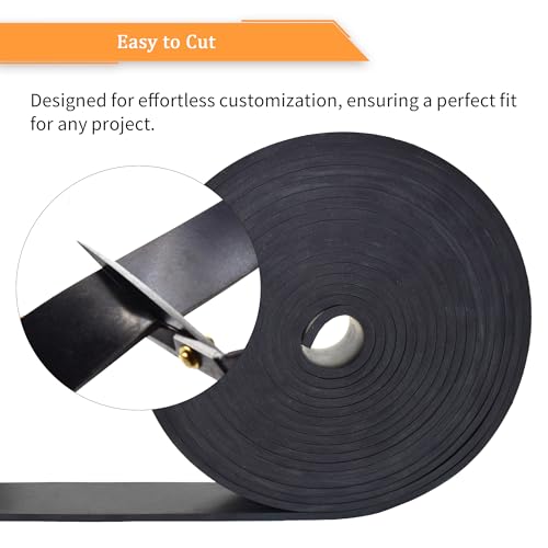 Neoprene Rubber Strips 1 (2" x 25' / .250" thick(No Adhesive）)
